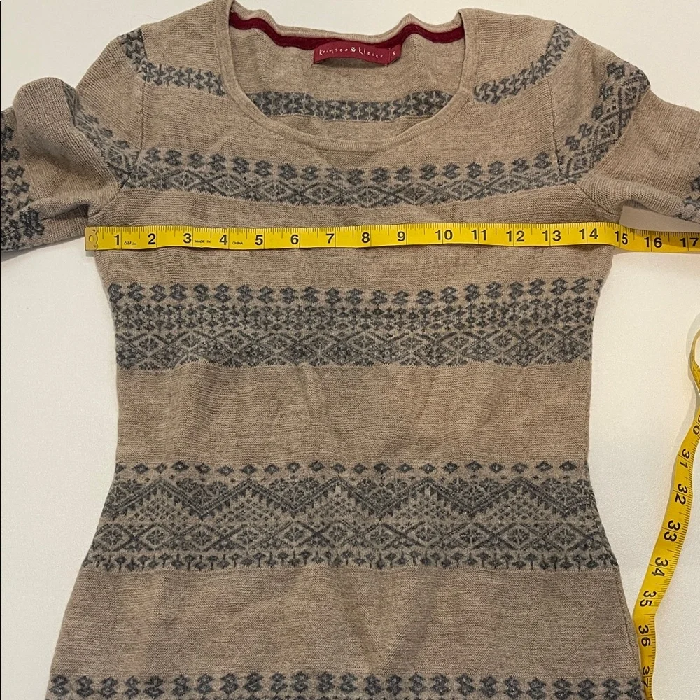 Krimson Klover 100% Wool Long-Sleeve Sweater Dress Lagenlook